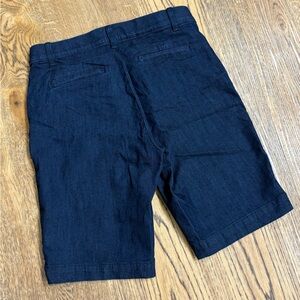 NWOT SJB Dark Denim Bermuda Shorts